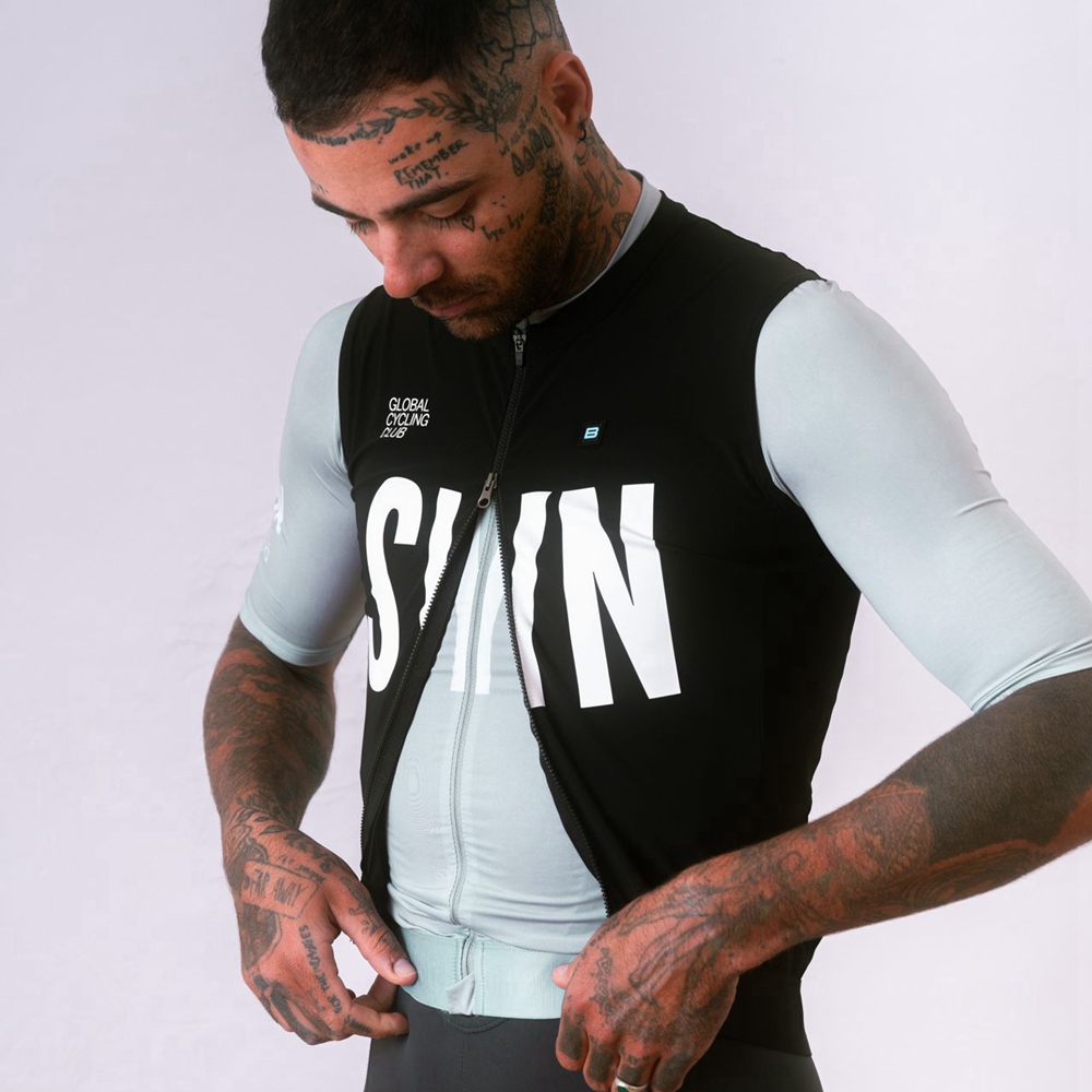 Silver gray short sleeved cycl - Cycling Bib Shorts ulasan dan harga